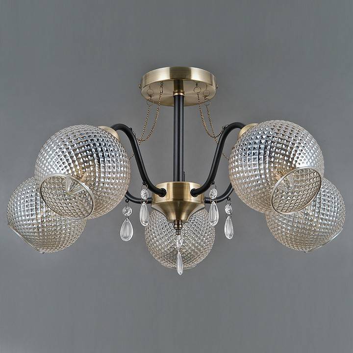 Люстра на штанге ILLUMICO IL0432-5CSQ-29 AB BK