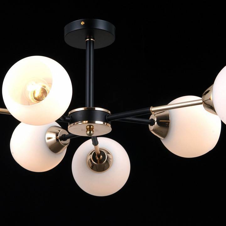 Люстра на штанге ILLUMICO LIBRA IL0715-6CSQ-24 BK GD LIBRA