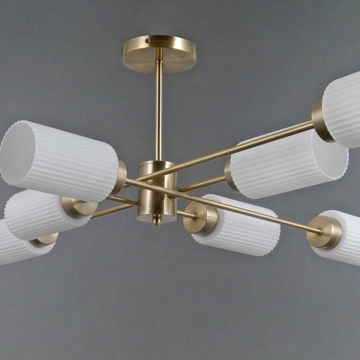 Люстра на штанге ILLUMICO NAPLES 8 ламп IL0737-8ASQ-25 AB