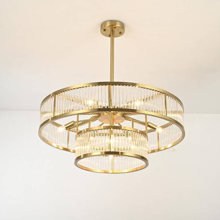 Люстра на штанге ImperiumLoft RH Marais Round Chandelier D80 40,2668