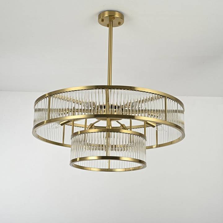 Люстра на штанге ImperiumLoft RH Marais Round Chandelier D80 40,2668