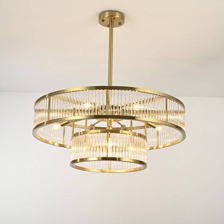Люстра на штанге ImperiumLoft RH Marais Round Chandelier D80 40,2668