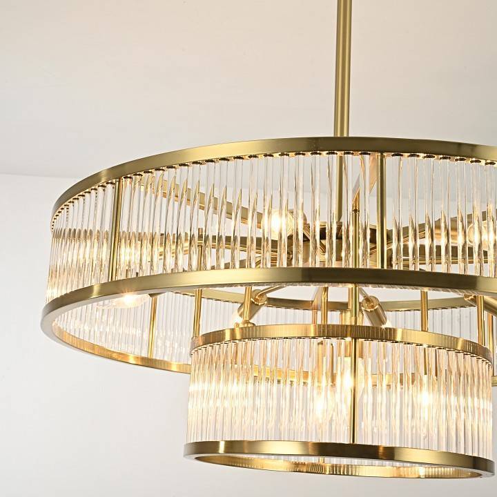 Люстра на штанге ImperiumLoft RH Marais Round Chandelier D80 40,2668