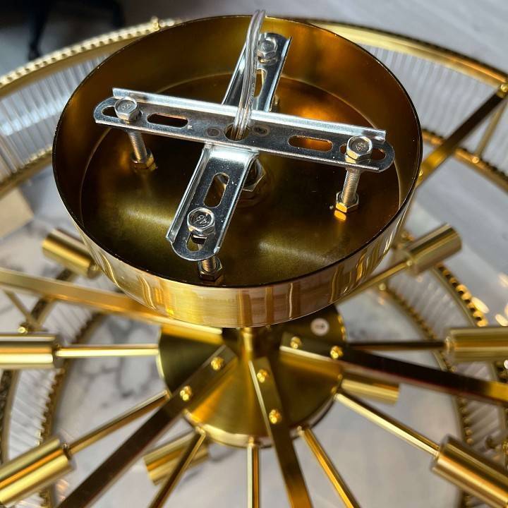 Люстра на штанге ImperiumLoft RH Marais Round Chandelier D80 40,2668