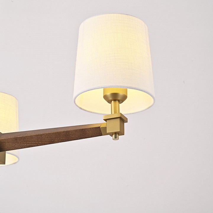 Люстра на штанге ImperiumLoft Jorgenson White/Dark wood STAVRA01