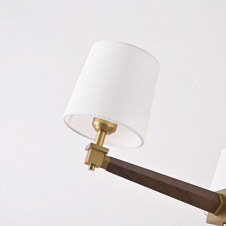 Люстра на штанге ImperiumLoft Jorgenson White/Dark wood STAVRA01