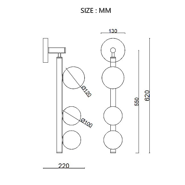 Бра Imperiumloft DOLL Gold DOLL01