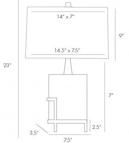 Настольная лампа декоративная ImperiumLoft Art-Deco White marble 43.117