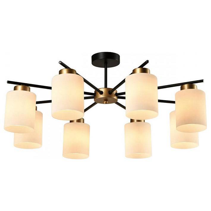 Люстра на штанге Imex Troya 8 ламп MD.22436-8-S-BK+MGD