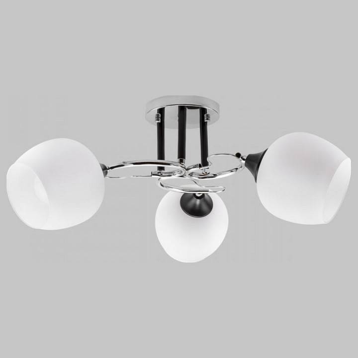 Люстра на штанге Imex MD.3618 3 лампы MD.3618-3-S-CH+BK