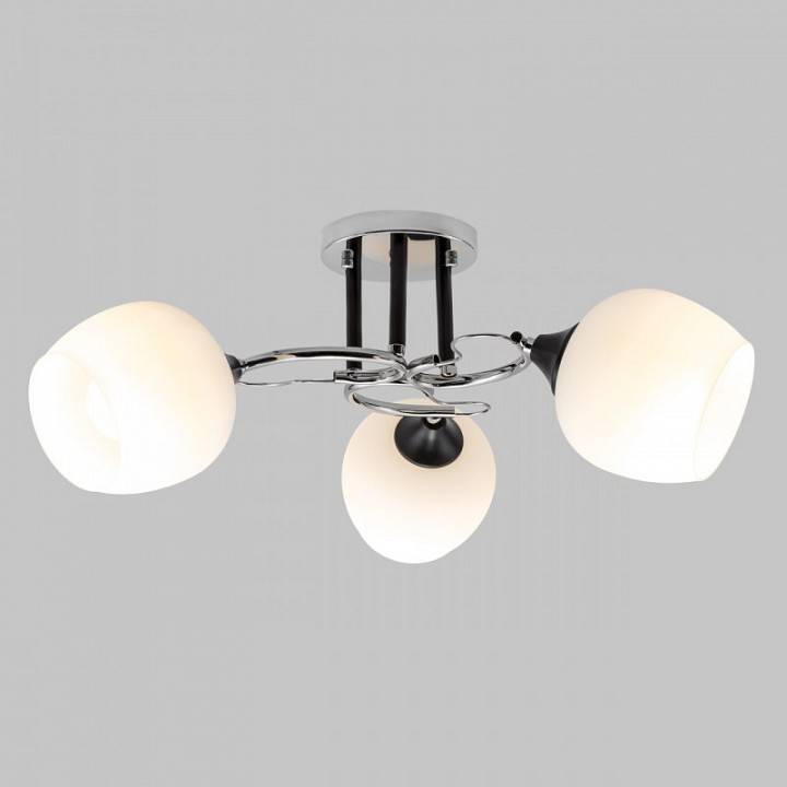 Люстра на штанге Imex MD.3618 3 лампы MD.3618-3-S-CH+BK