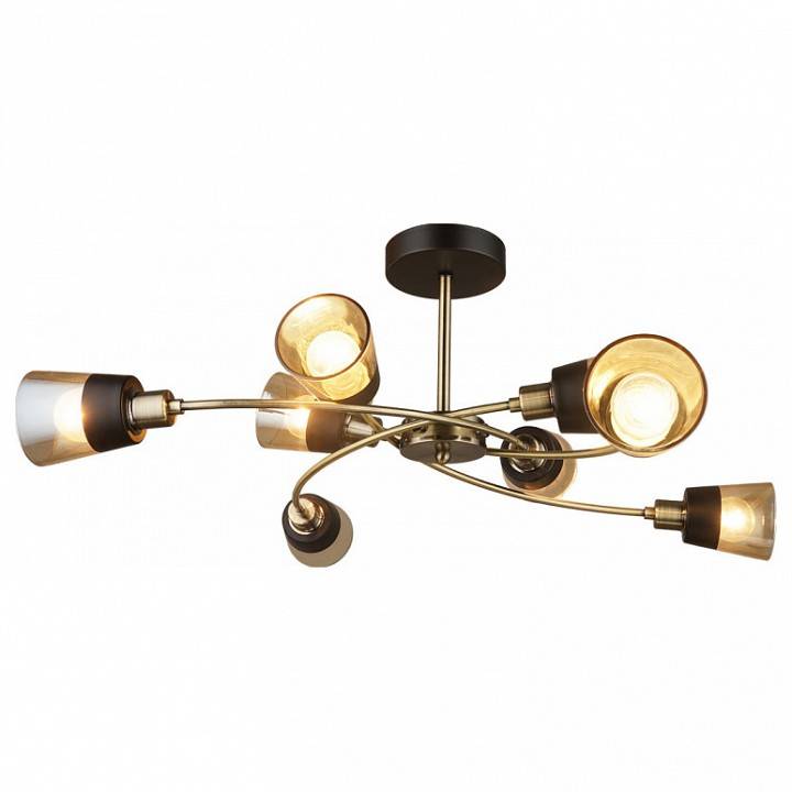 Люстра на штанге IMEX MD.4045 8 ламп MD.4045-8-S AB+BK