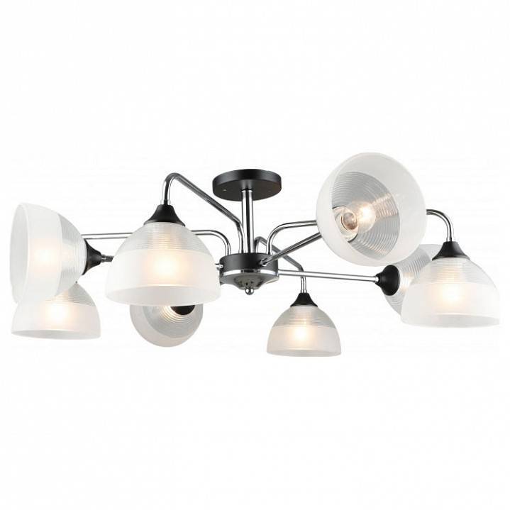 Люстра на штанге Imex MD.4196 8 ламп MD.4196-8-S-CH+BK