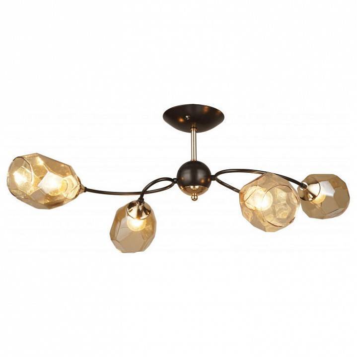 Люстра на штанге Imex MD.4249 4 лампы MD.4249-4-S-COFFEE+FGD