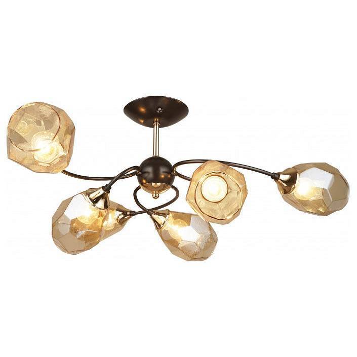 Люстра на штанге Imex MD.4249 6 ламп MD.4249-6-S-COFFEE+FGD