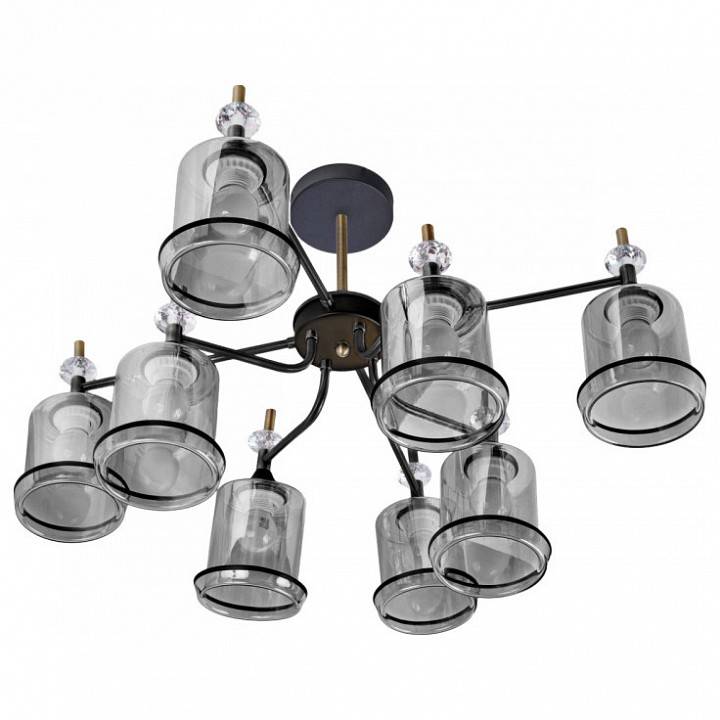 Люстра на штанге Imex MD.4890 8 ламп MD.4890-8-S COFFEE+FGD