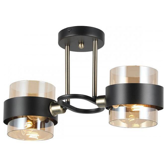 Люстра на штанге Imex MD.51893 на 2 лампы MD.51893-2-S-BK+AB