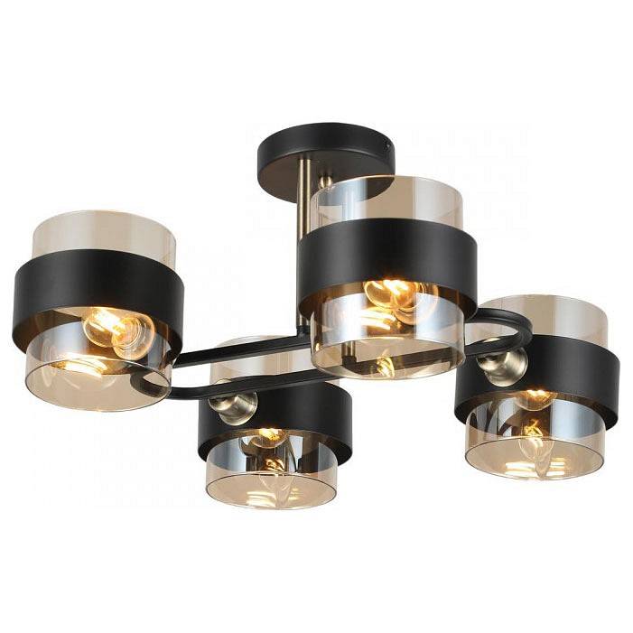 Люстра на штанге Imex MD.51893 на 4 лампы MD.51893-4-S-BK+AB