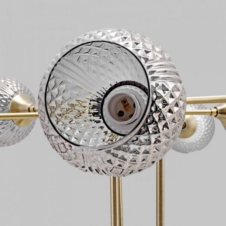 Люстра на штанге Imex MD.5299 на 6 ламп MD.5299-6-S-AB+BK