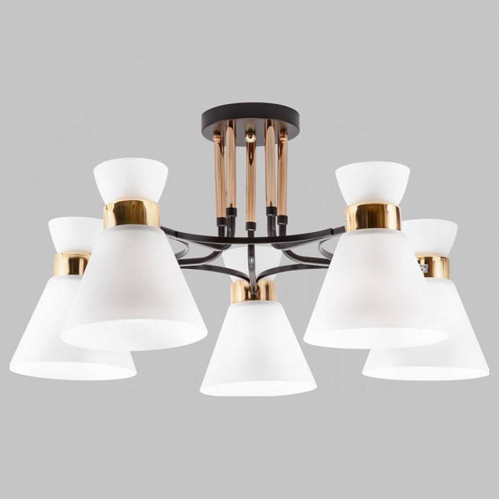 Люстра на штанге Imex MD.5692 5 ламп MD.5692-5-S-COFFEE+FGD