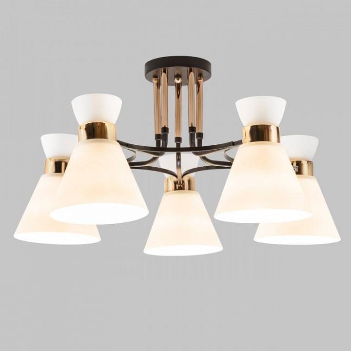 Люстра на штанге Imex MD.5692 5 ламп MD.5692-5-S-COFFEE+FGD