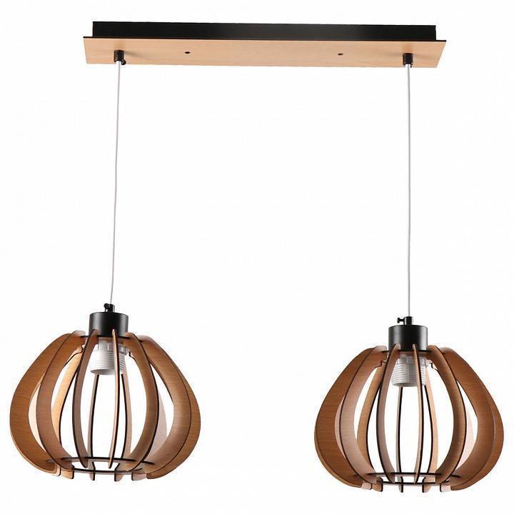 Подвесной светильник Imex MD.9012 MD.9012-2-P-BK+WOOD