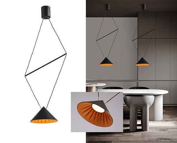 Подвесной светильник Italline IT03-1429 IT03-1430 black/orange