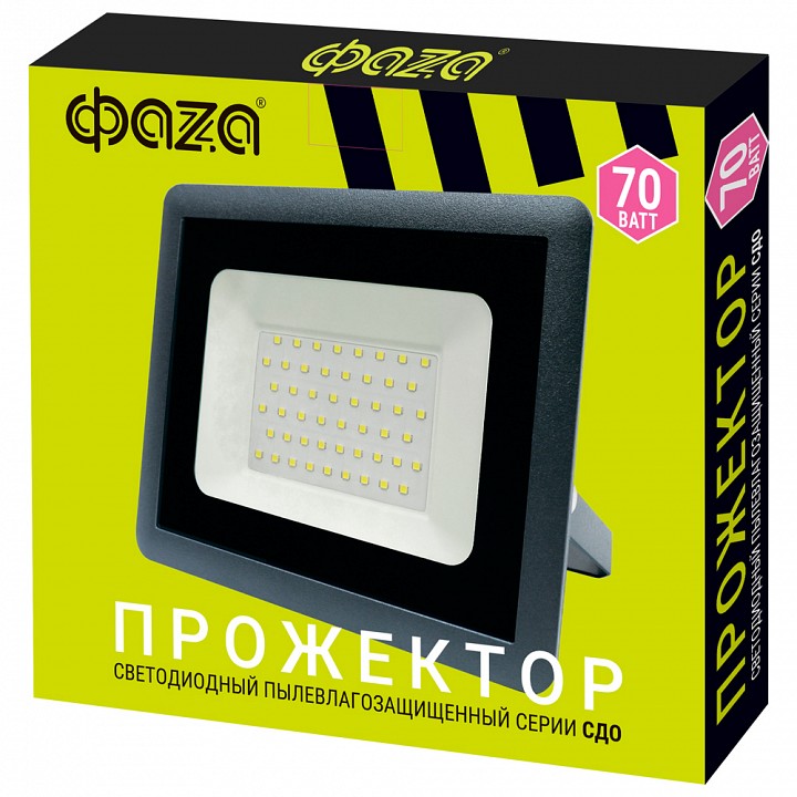 Настенно-потолочный прожектор Jazzway  СДО-10 70w 6500K GR IP65