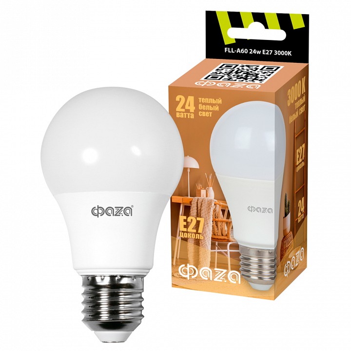 Лампа светодиодная Jazzway  E27 24Вт 3000K FLL- A60 24w E27 3000K