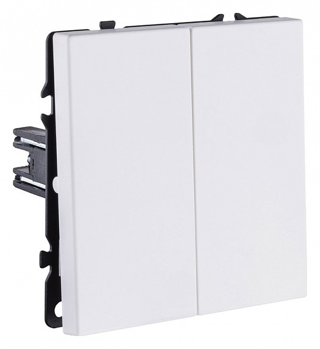 Выключатель двухклавишный без рамки Kollinger Eclipse EC-025WH