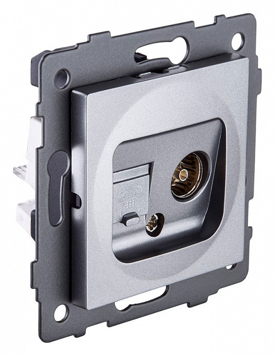 Розетка двойная RJ-11 и Ethernet RJ-45, без рамки Kollinger  REA-013GY