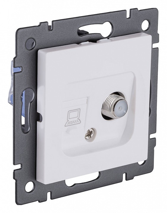 ТВ-розетка и SAT-розетка оконечная без рамки Kollinger  REA-022WM