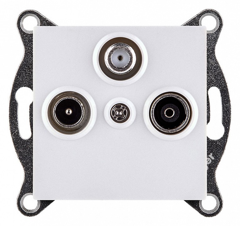 ТВ-розетка и SAT-розетка оконечная без рамки Kollinger  REA-036WH