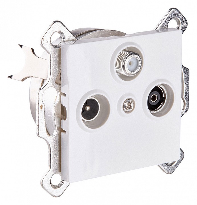 ТВ-розетка и SAT-розетка оконечная без рамки Kollinger  REA-036WH