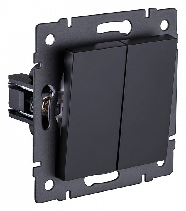 Выключатель проходной двухклавишный без рамки Kollinger  REA-S-009BM