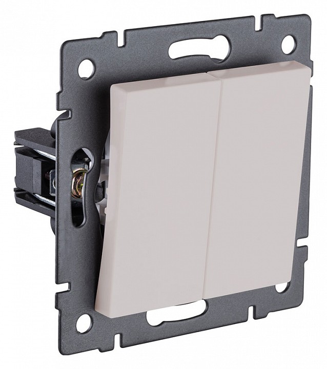 Выключатель проходной двухклавишный без рамки Kollinger  REA-S-009CM