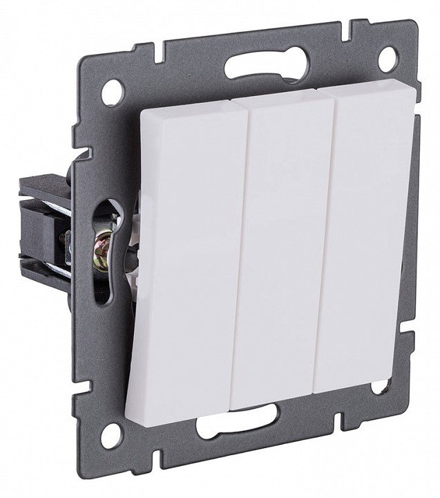 Выключатель трехклавишный без рамки Kollinger  REA-S-012WM