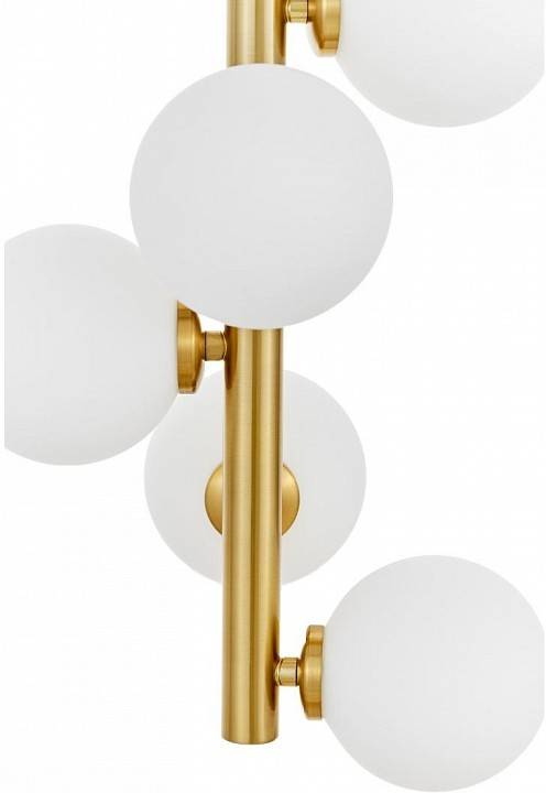 Люстра на штанге LUMINA DECO Marsiada 7 ламп латунь LDC 6033-7 MD