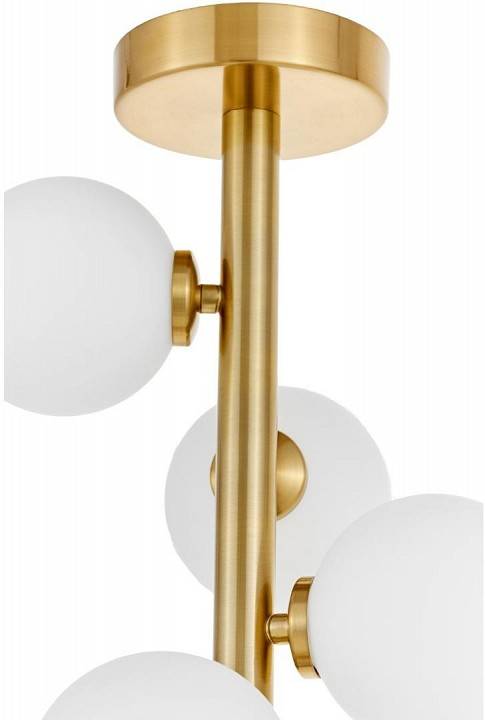 Люстра на штанге LUMINA DECO Marsiada 7 ламп латунь LDC 6033-7 MD