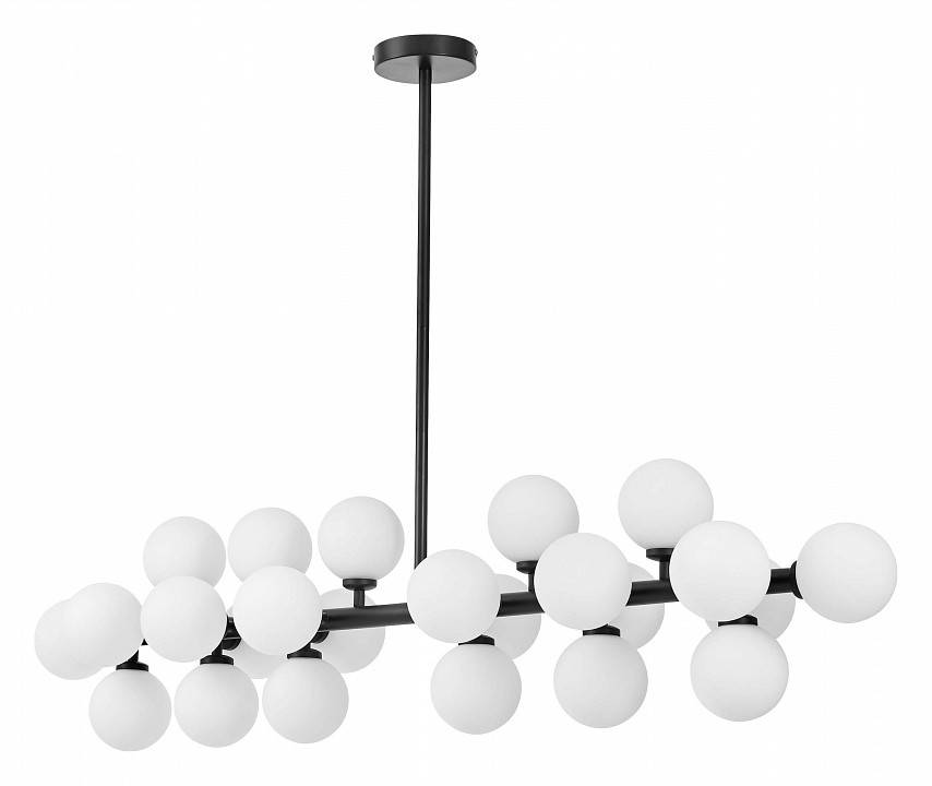 Люстра на штанге LUMINA DECO Marsiada 24 лампы черная LDP 6033-24 BK