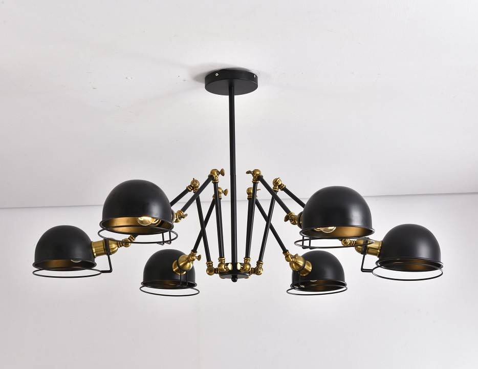 Люстра на штанге Lumina Deco Valmonti LDP D015-6 BK