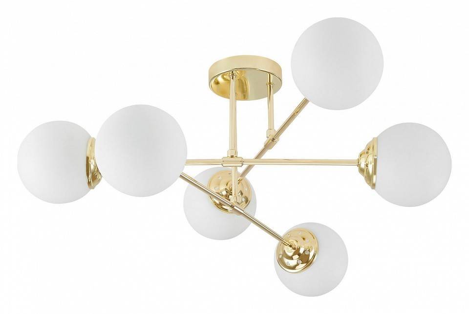 Люстра на штанге LUMINA DECO Fino 6 ламп золотая TC 2003-6 GD