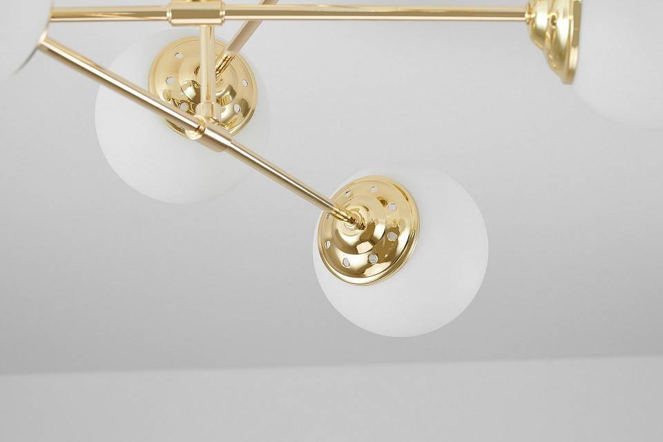 Люстра на штанге LUMINA DECO Fino 6 ламп золотая TC 2003-6 GD