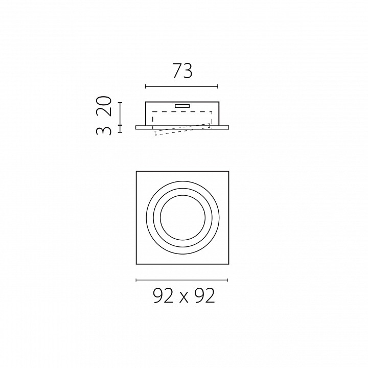 Встраиваемый светильник Lightstar Singo Base 011625