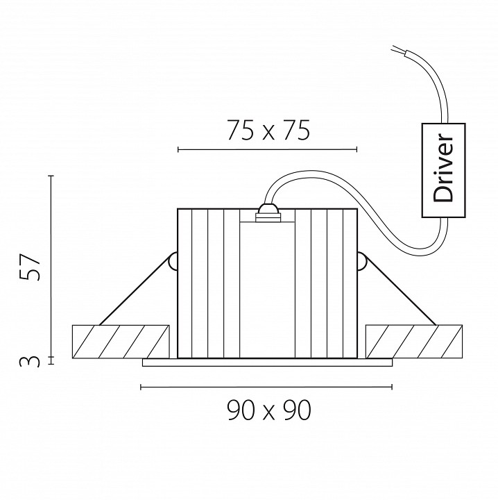 Встраиваемый светильник Lightstar Ciclone 385236