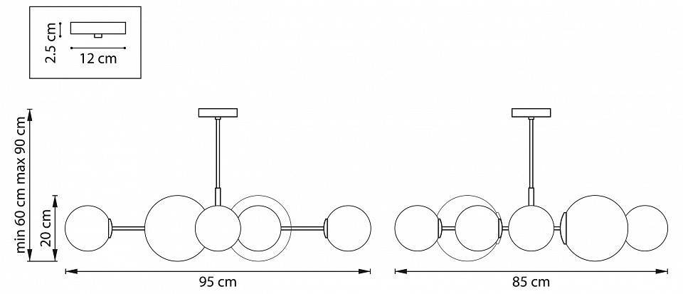Люстра на штанге Lightstar Croco 815480