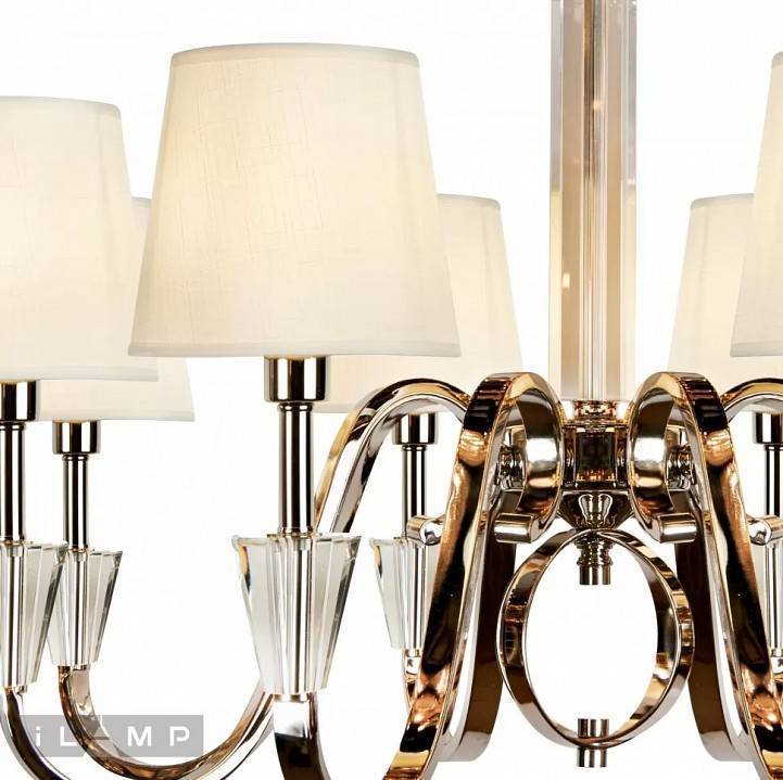 Подвесная люстра iLamp Alesti P2424-8 Nickel