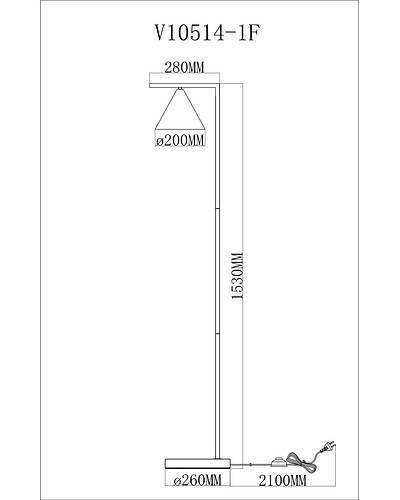 Торшер Moderli Omaha V10514-1F