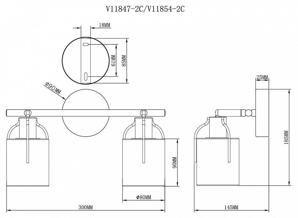 Спот Moderli Inari V11854-2C