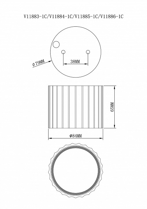 Накладной светильник Moderli  V11886-1C